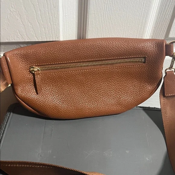 Quince Cognac Leather Sling Bag - Picture 2 of 9